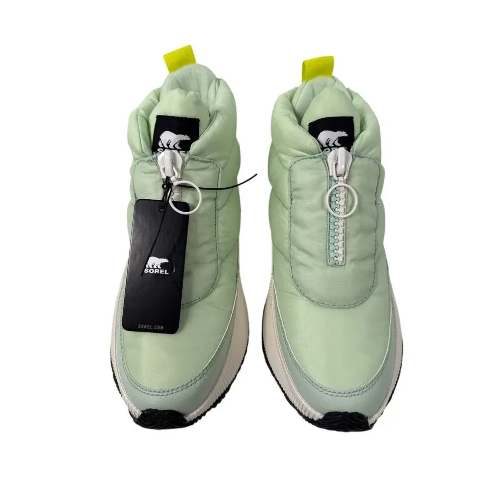 Sorel x‎ Prana Out N About III Winter Bootie Womens 8 Puffy Zip Waterproof Green